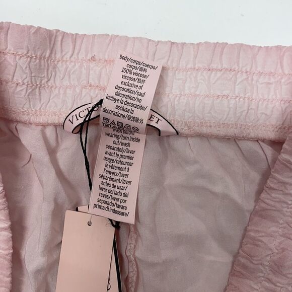 🔥Victoria secret 100% viscose women’s  pants summer pink Sz M New - Picture 6 of 7